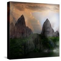 Fantasy Mountain Landscape-lilkar-Stretched Canvas