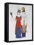 Fantasy on the Theme Modern Dress, 1910-Léon Bakst-Framed Stretched Canvas