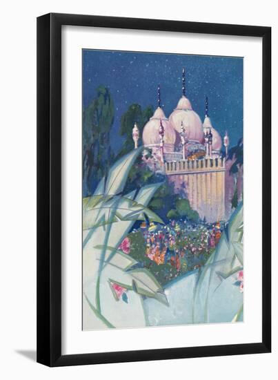 Fantasy Oriental Pavilion-null-Framed Art Print