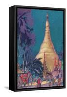 Fantasy Oriental Temple-null-Framed Stretched Canvas