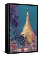 Fantasy Oriental Temple-null-Framed Stretched Canvas