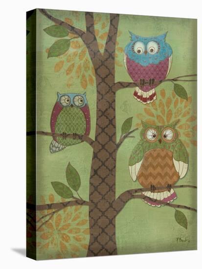 Fantasy Owls Vertical I-Paul Brent-Stretched Canvas