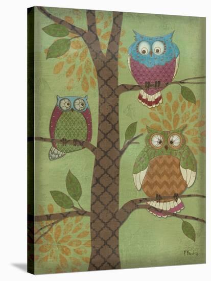 Fantasy Owls Vertical I-Paul Brent-Stretched Canvas