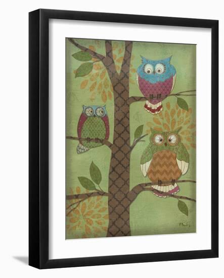 Fantasy Owls Vertical I-Paul Brent-Framed Art Print