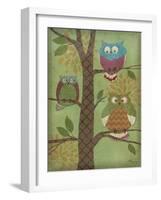 Fantasy Owls Vertical I-Paul Brent-Framed Art Print