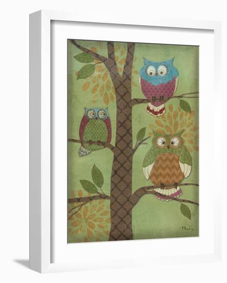 Fantasy Owls Vertical I-Paul Brent-Framed Art Print