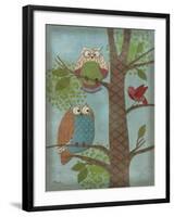 Fantasy Owls Vertical II-Paul Brent-Framed Art Print