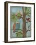 Fantasy Owls Vertical II-Paul Brent-Framed Art Print