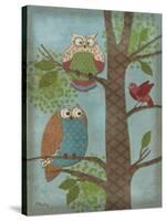 Fantasy Owls Vertical II-Paul Brent-Stretched Canvas