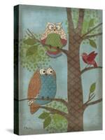 Fantasy Owls Vertical II-Paul Brent-Stretched Canvas