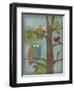 Fantasy Owls Vertical II-Paul Brent-Framed Art Print