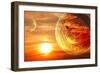 Fantasy Sunset And Maya Calendar-frenta-Framed Premium Giclee Print