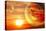 Fantasy Sunset And Maya Calendar-frenta-Stretched Canvas