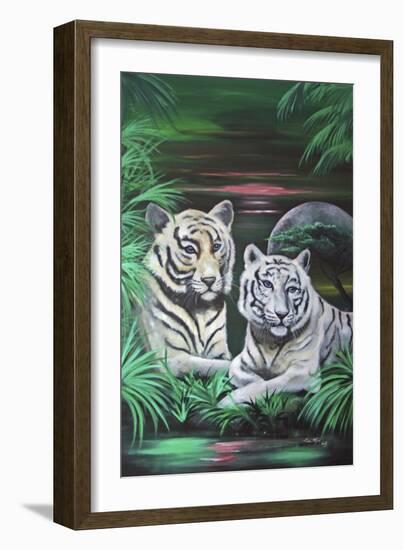 Fantasy Tigers-Sue Clyne-Framed Giclee Print