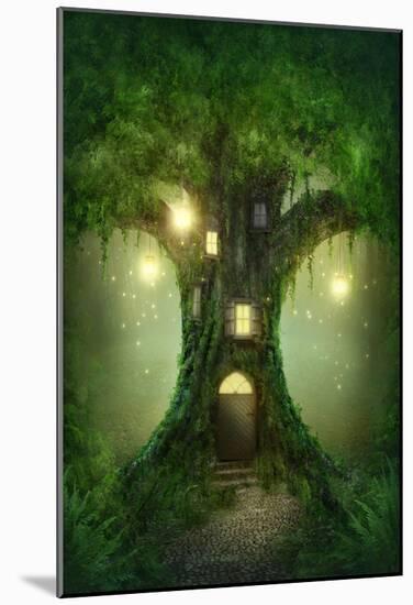 Fantasy Tree House-egal-Mounted Poster