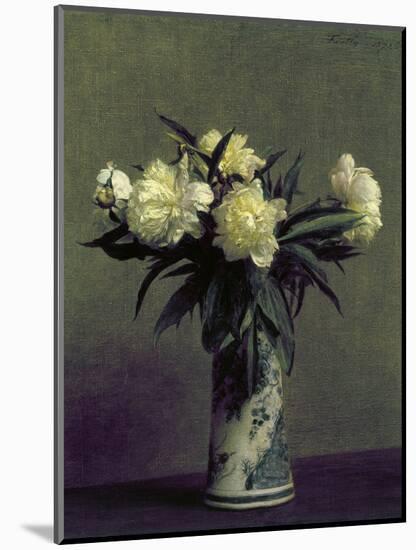 Fantin-Latour: Peonies, 1872-Henri Fantin-Latour-Mounted Giclee Print