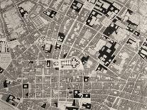 Map of Florence, Detail, 1843 and 1866 (Engraving) (Detail of 100310)-Fantozzi-Stretched Canvas