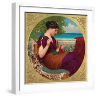 Far Away Thoughts, 1911-John William Godward-Framed Giclee Print