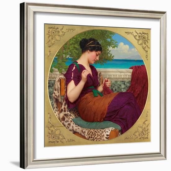 Far Away Thoughts, 1911-John William Godward-Framed Giclee Print