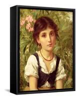 Far Away Thoughts-Sophie Anderson-Framed Stretched Canvas