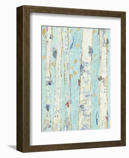 Far From Blue II Gold Leaves-Kellie Day-Framed Art Print