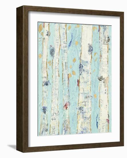 Far From Blue II Gold Leaves-Kellie Day-Framed Art Print