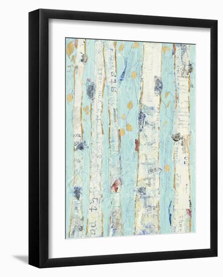 Far From Blue II Gold Leaves-Kellie Day-Framed Art Print