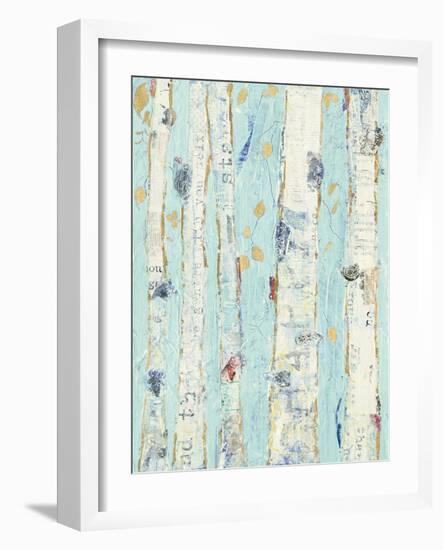 Far From Blue II Gold Leaves-Kellie Day-Framed Art Print