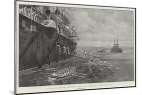 Far from Fog and Frost, Bluejackets Bathing from an Ironclad in the Mediterranean-Joseph Nash-Mounted Giclee Print