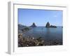 Faraglioni, Acitrezza, Catania Province, Sicily, Italy, Mediterranean, Europe-Vincenzo Lombardo-Framed Photographic Print