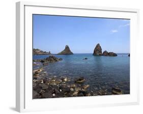 Faraglioni, Acitrezza, Catania Province, Sicily, Italy, Mediterranean, Europe-Vincenzo Lombardo-Framed Photographic Print