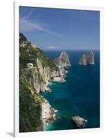 Faraglioni Rocks, Capri, Bay of Naples, Campania, Italy-Walter Bibikow-Framed Photographic Print