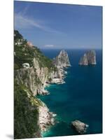 Faraglioni Rocks, Capri, Bay of Naples, Campania, Italy-Walter Bibikow-Mounted Photographic Print