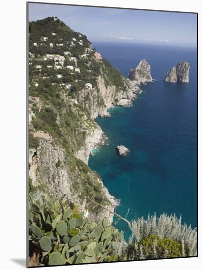 Faraglioni Rocks, Capri, Campania, Italy-Walter Bibikow-Mounted Photographic Print