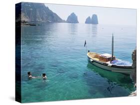 Faraglioni Rocks from Marina Piccola, Island of Capri, Campania, Italy, Mediterranean-G Richardson-Stretched Canvas