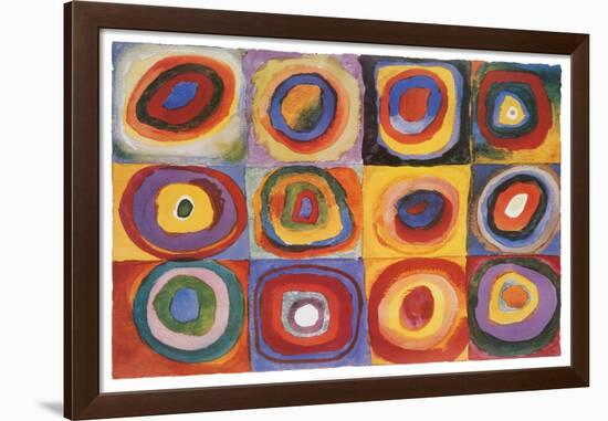 Farbstudie Quadrate, c.1913-Wassily Kandinsky-Framed Poster