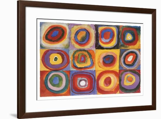 Farbstudie Quadrate, c.1913-Wassily Kandinsky-Framed Poster