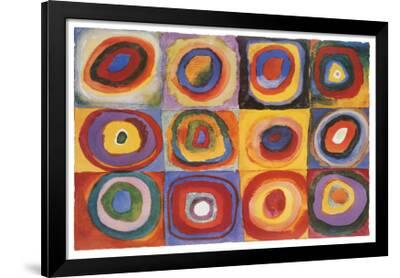 Wassily Kandinsky #81149 Farbstudie Quadrate Poster Leinwand-Druck 120x40cm