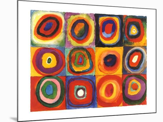 Farbstudie Quadrate, c.1913-Wassily Kandinsky-Mounted Print