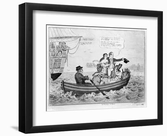 Fare Thee Well, C.1816 (Engraving)-George Cruikshank-Framed Giclee Print