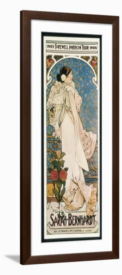 Farewell American Tour of Sarah Bernhardt-Alphonse Mucha-Framed Art Print