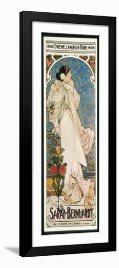 Farewell American Tour of Sarah Bernhardt-Alphonse Mucha-Framed Premium Giclee Print