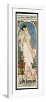 Farewell American Tour of Sarah Bernhardt-Alphonse Mucha-Framed Art Print