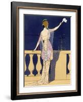 'Farewell at Night', c1910s-Georges Barbier-Framed Giclee Print