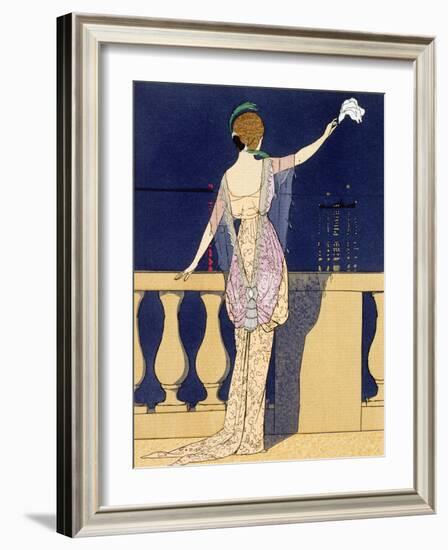 'Farewell at Night', c1910s-Georges Barbier-Framed Giclee Print