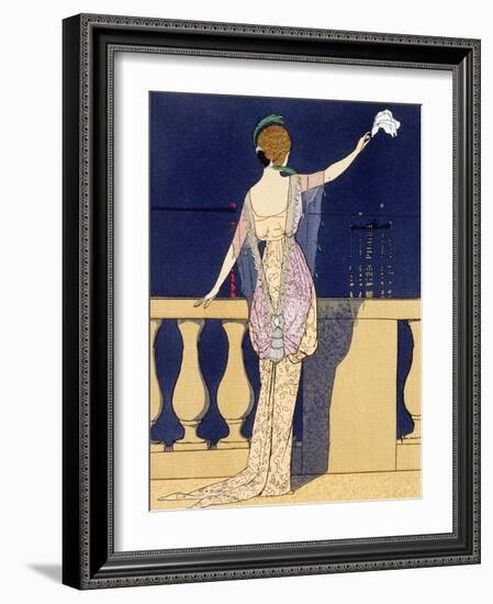 'Farewell at Night', c1910s-Georges Barbier-Framed Giclee Print