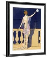 'Farewell at Night', c1910s-Georges Barbier-Framed Giclee Print