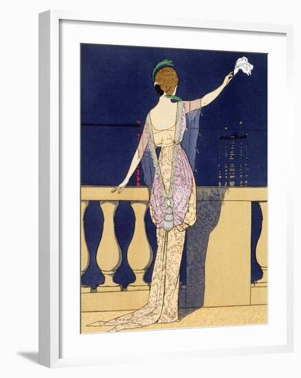 'Farewell at Night', c1910s-Georges Barbier-Framed Giclee Print