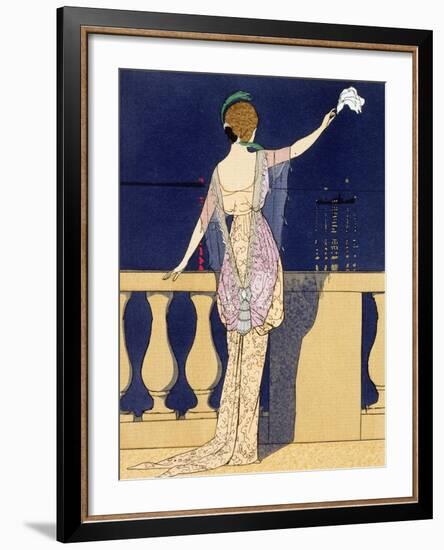 'Farewell at Night', c1910s-Georges Barbier-Framed Giclee Print