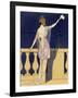 'Farewell at Night', design for an evening dress by Jeanne Paquin, early 20th century-Georges Barbier-Framed Giclee Print